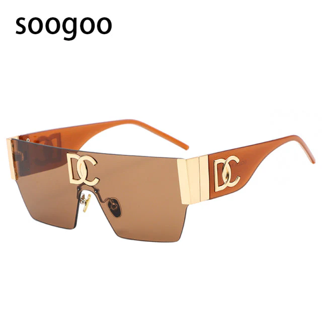 Vintage Square Rimless UV400 Sunglasses - Image 12