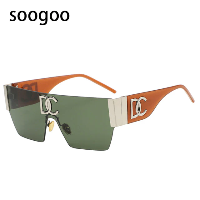 Vintage Square Rimless UV400 Sunglasses - Image 16