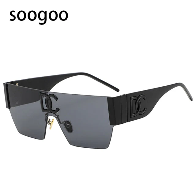 Vintage Square Rimless UV400 Sunglasses - Image 17