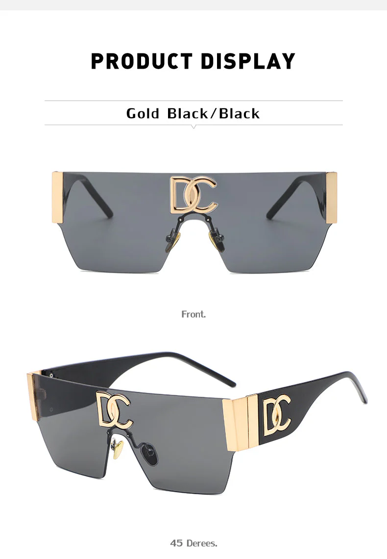 Vintage Square Rimless UV400 Sunglasses - Image 4
