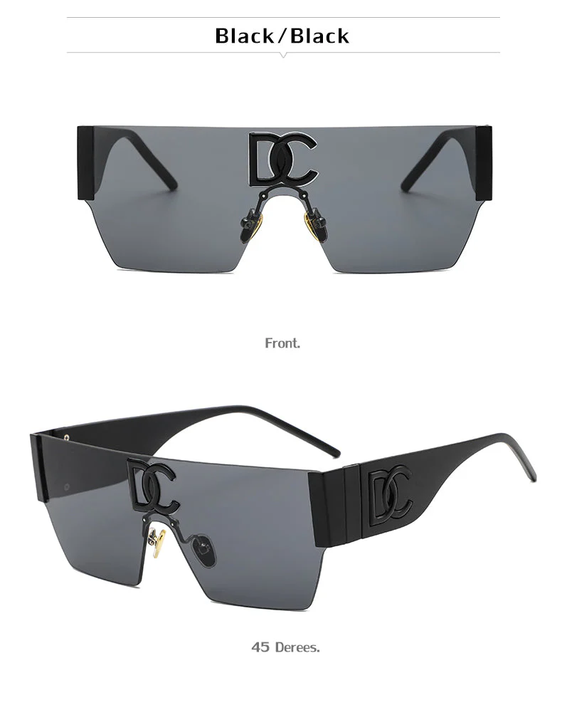 Vintage Square Rimless UV400 Sunglasses - Image 5