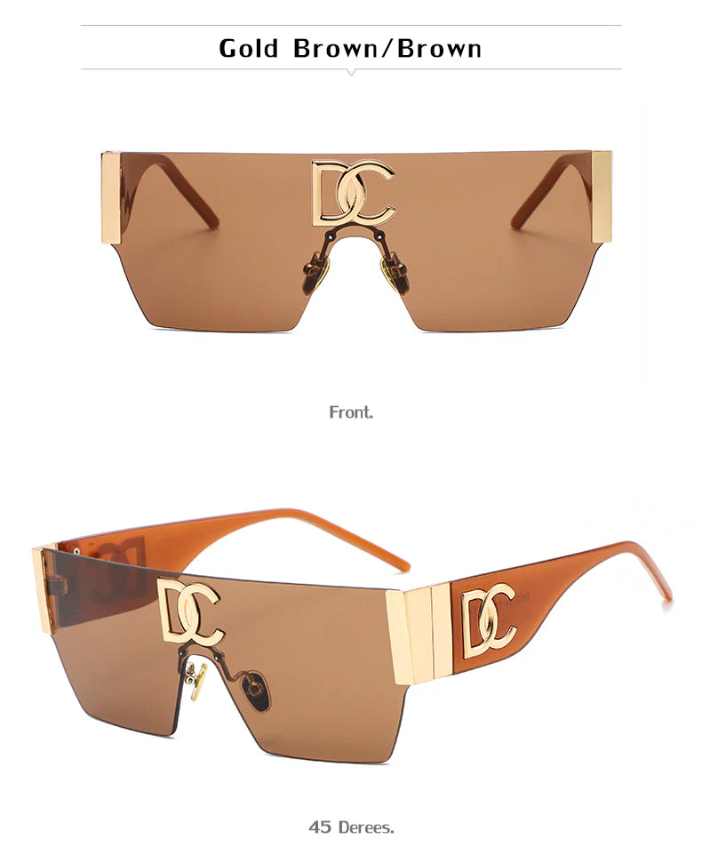 Vintage Square Rimless UV400 Sunglasses - Image 7