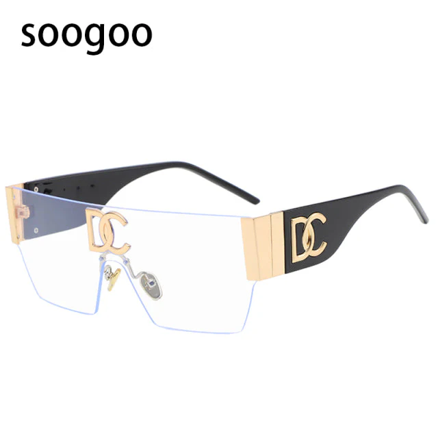 Vintage Square Rimless UV400 Sunglasses - Image 8