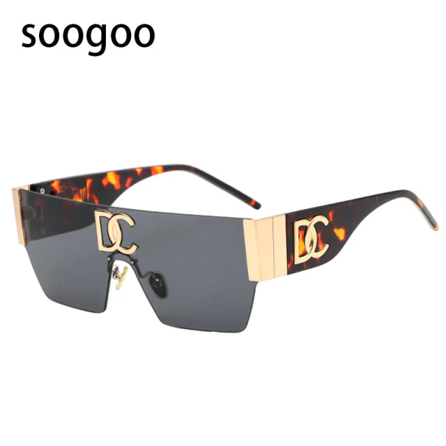 Vintage Square Rimless UV400 Sunglasses - Image 9
