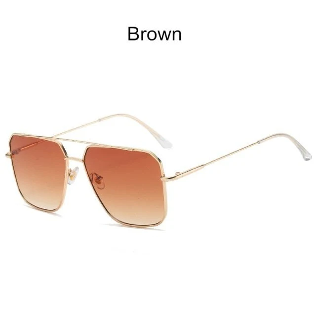 Vintage Squared Oversized Unisex Sunglasses - Image 11