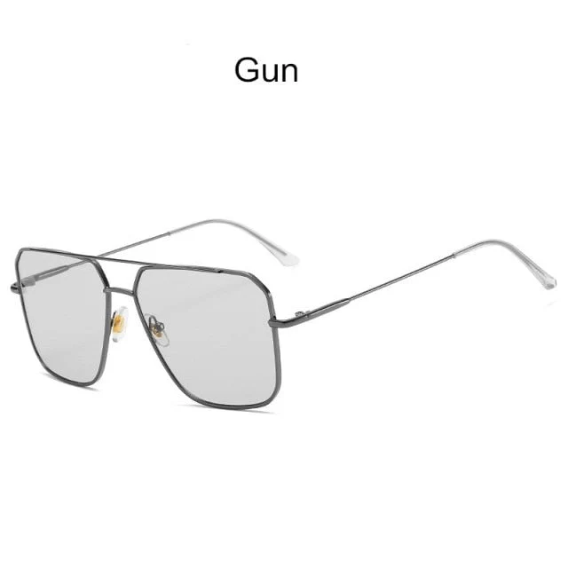 Vintage Squared Oversized Unisex Sunglasses - Image 4