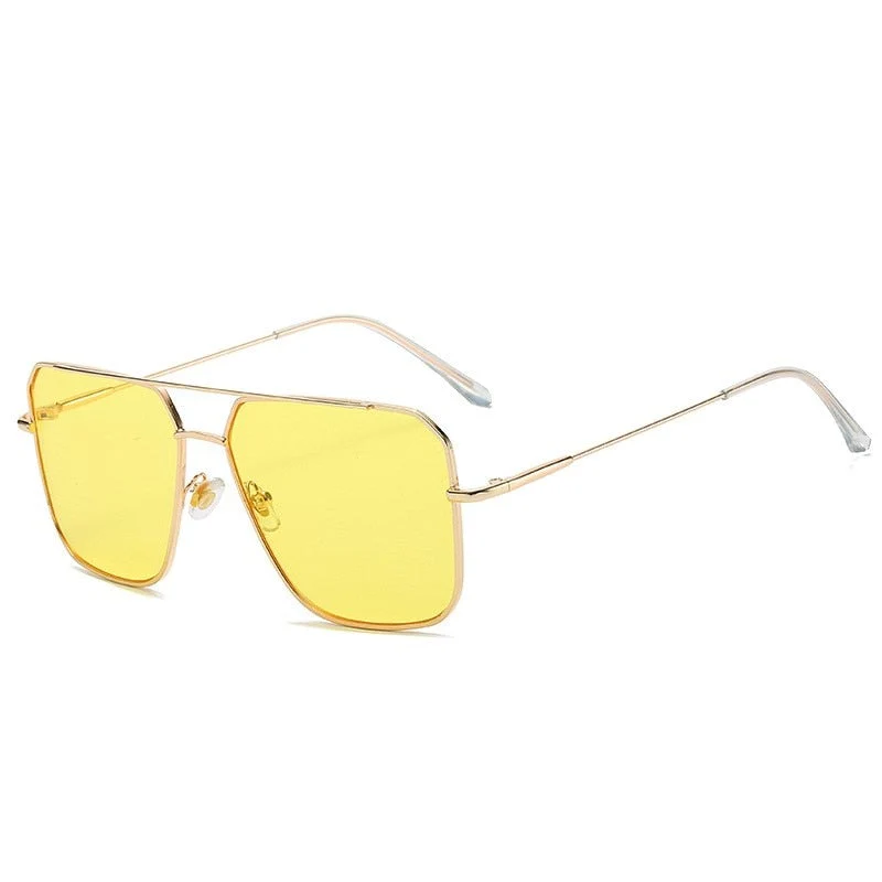Vintage Squared Oversized Unisex Sunglasses - Image 5
