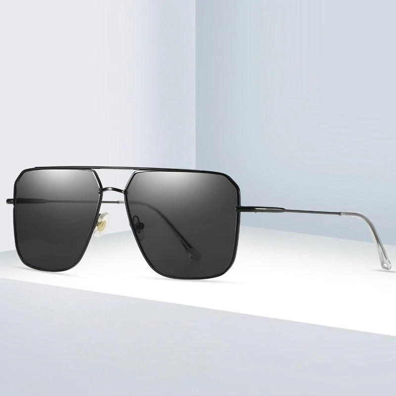 Vintage Squared Oversized Unisex Sunglasses - Image 8