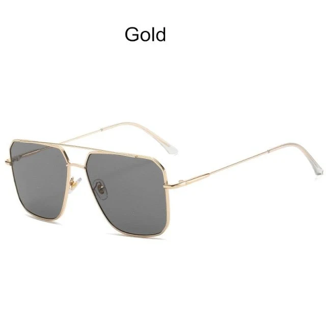 Vintage Squared Oversized Unisex Sunglasses - Image 9