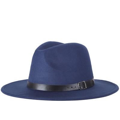 Vintage Wide-Brim Buckled Fedora - Image 3