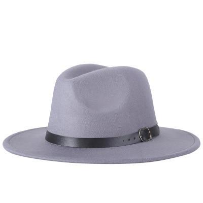 Vintage Wide-Brim Buckled Fedora - Image 5
