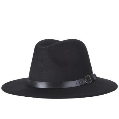 Vintage Wide-Brim Buckled Fedora - Image 7