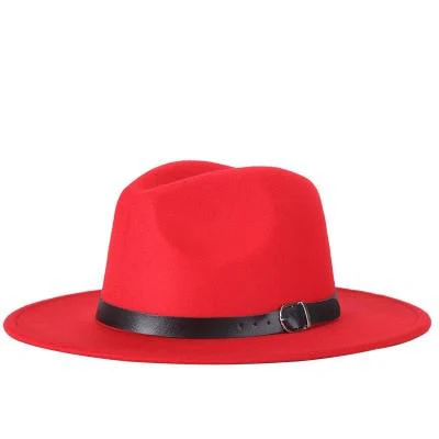 Vintage Wide-Brim Buckled Fedora - Image 8