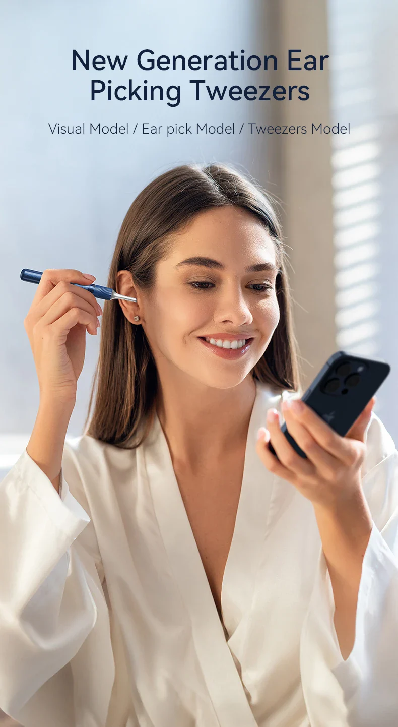 WiFi 3-in-1 Ear Otoscope- HD Camera 360° Precision Robotic Tweezer & Gentle Silicone Earpick - Image 10