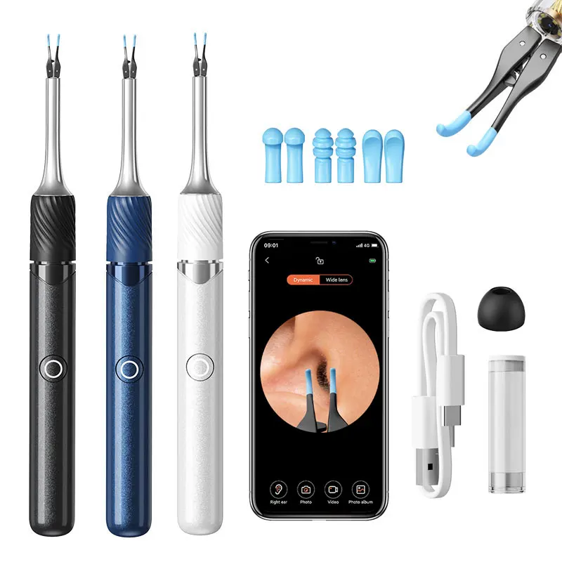 WiFi 3-in-1 Ear Otoscope- HD Camera 360° Precision Robotic Tweezer & Gentle Silicone Earpick - Image 2