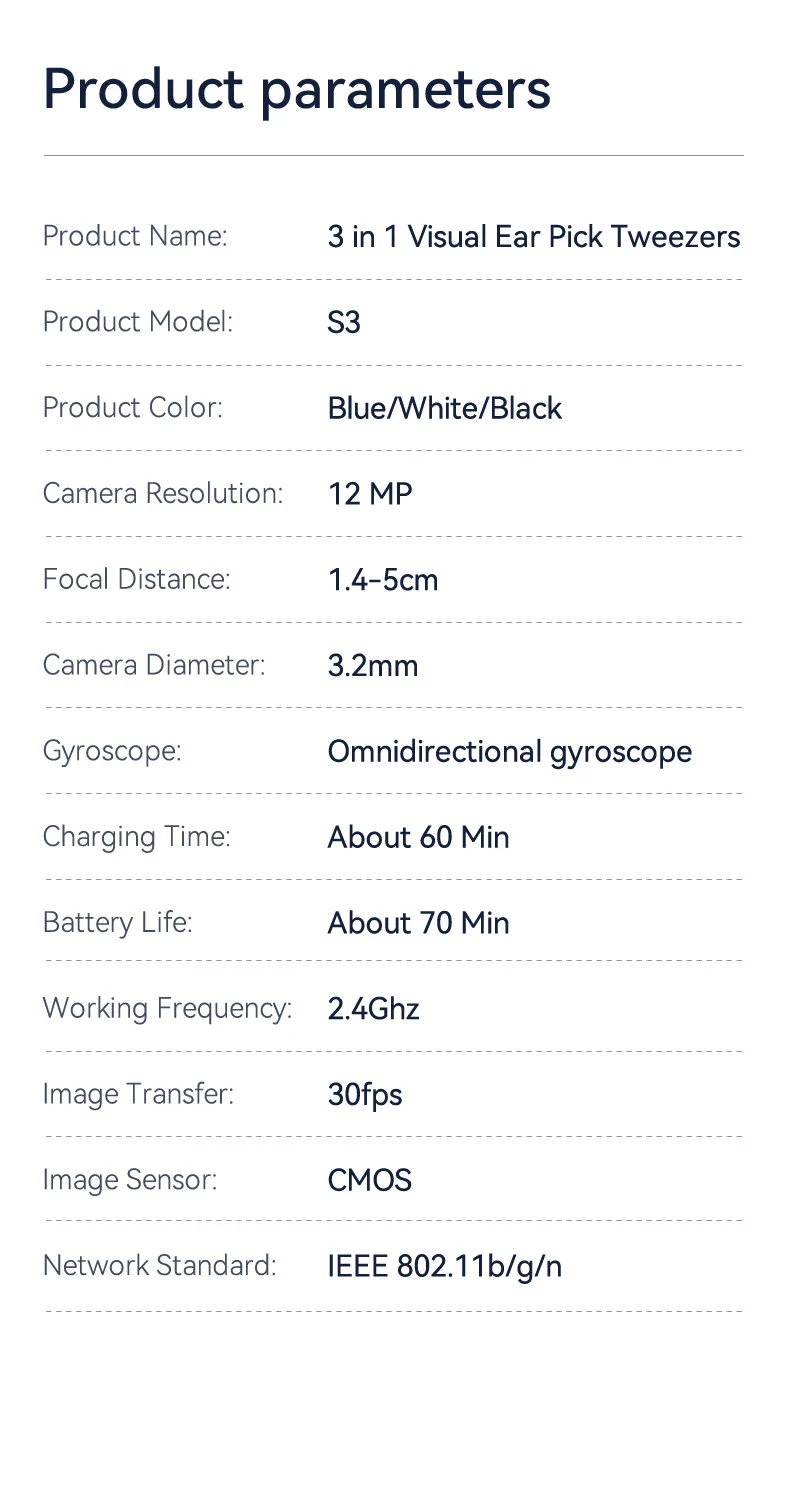 WiFi 3-in-1 Ear Otoscope- HD Camera 360° Precision Robotic Tweezer & Gentle Silicone Earpick - Image 25
