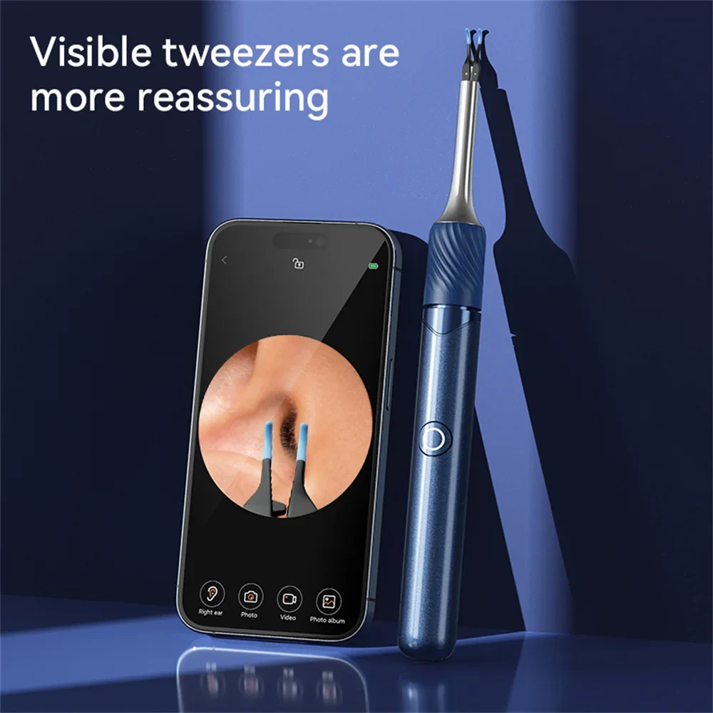 WiFi 3-in-1 Ear Otoscope- HD Camera 360° Precision Robotic Tweezer & Gentle Silicone Earpick - Image 3
