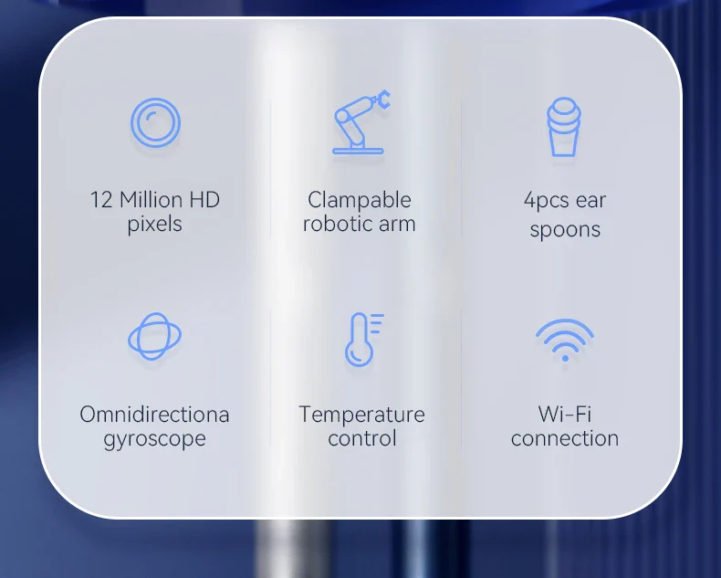 WiFi 3-in-1 Ear Otoscope- HD Camera 360° Precision Robotic Tweezer & Gentle Silicone Earpick - Image 9