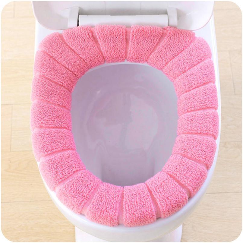 Warm & Comfortable Velvet Toilet Seat Cushion (2pcs) - Image 4
