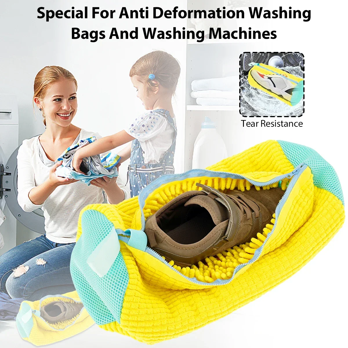 Fluffy & Padded Machine Friendly Laundry Shoes Protector - Image 5