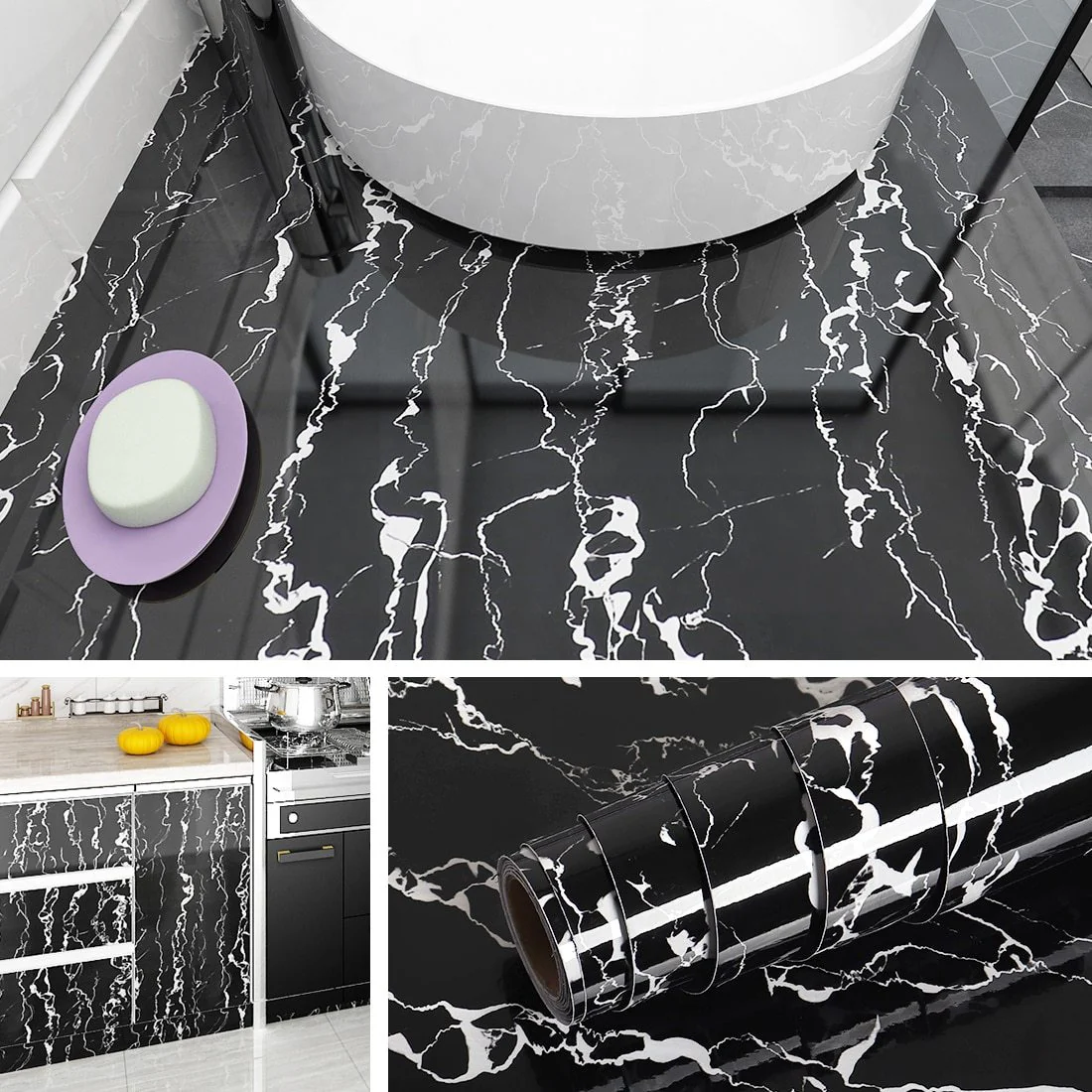 Self Adhesive Waterproof  Marble Wallpaper - Image 52