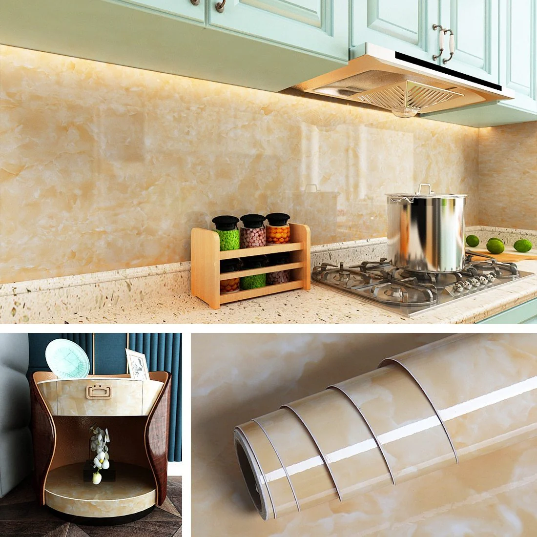 Self Adhesive Waterproof  Marble Wallpaper - Image 62