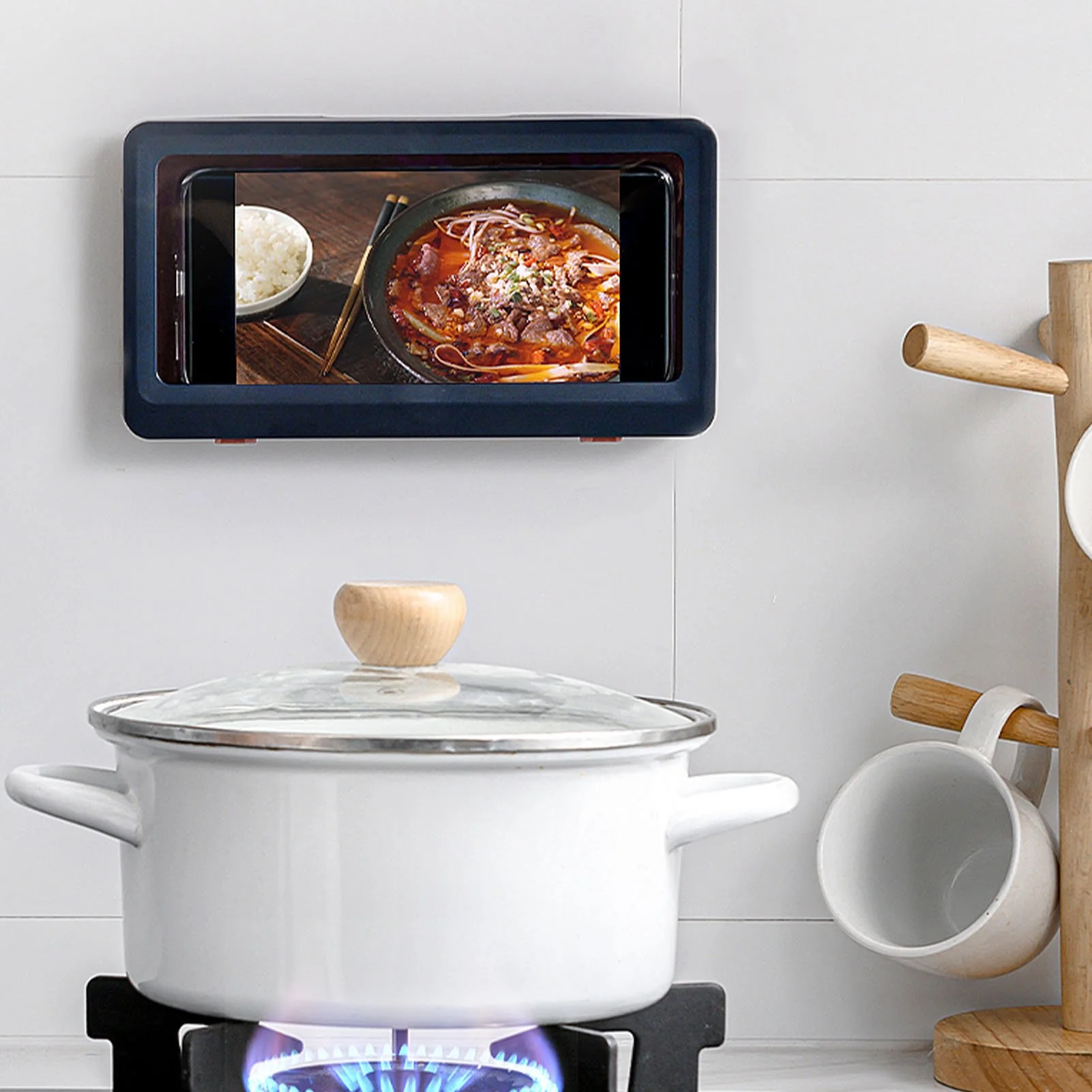Punch-Free Wall Mounted Waterproof Self Adhesive Shower Phone Case - Image 6