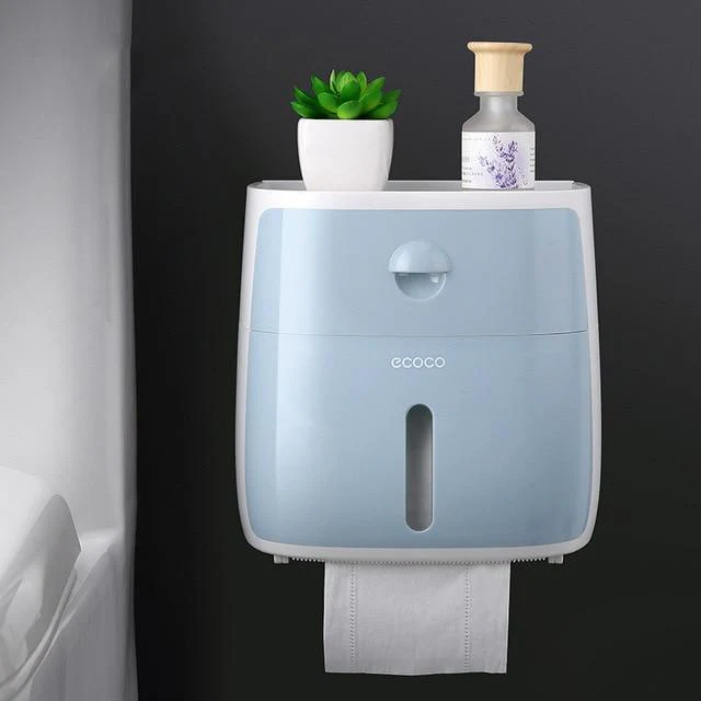 Ecoco™ Waterproof Drill-free Installation Toilet Paper Holder Shelf - Image 2