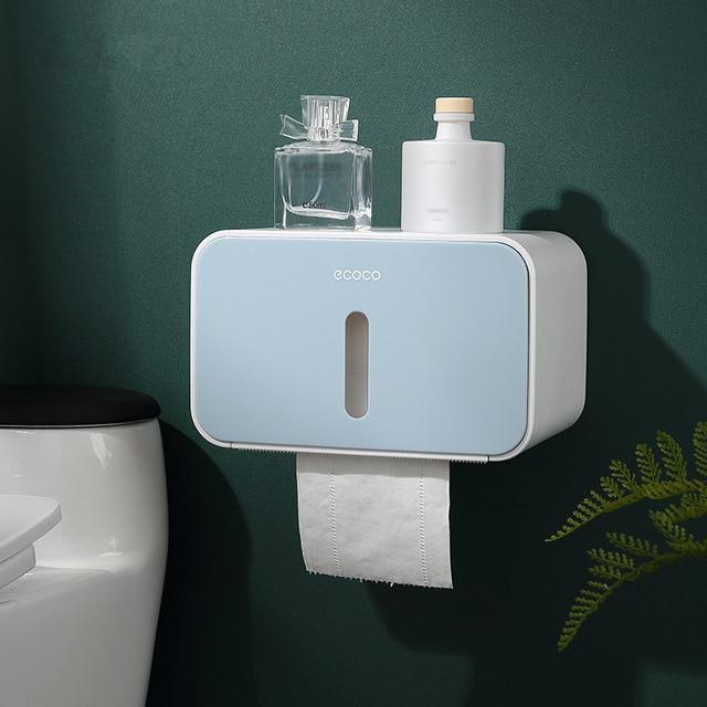 Ecoco™ Waterproof Drill-free Installation Toilet Paper Holder Shelf - Image 6