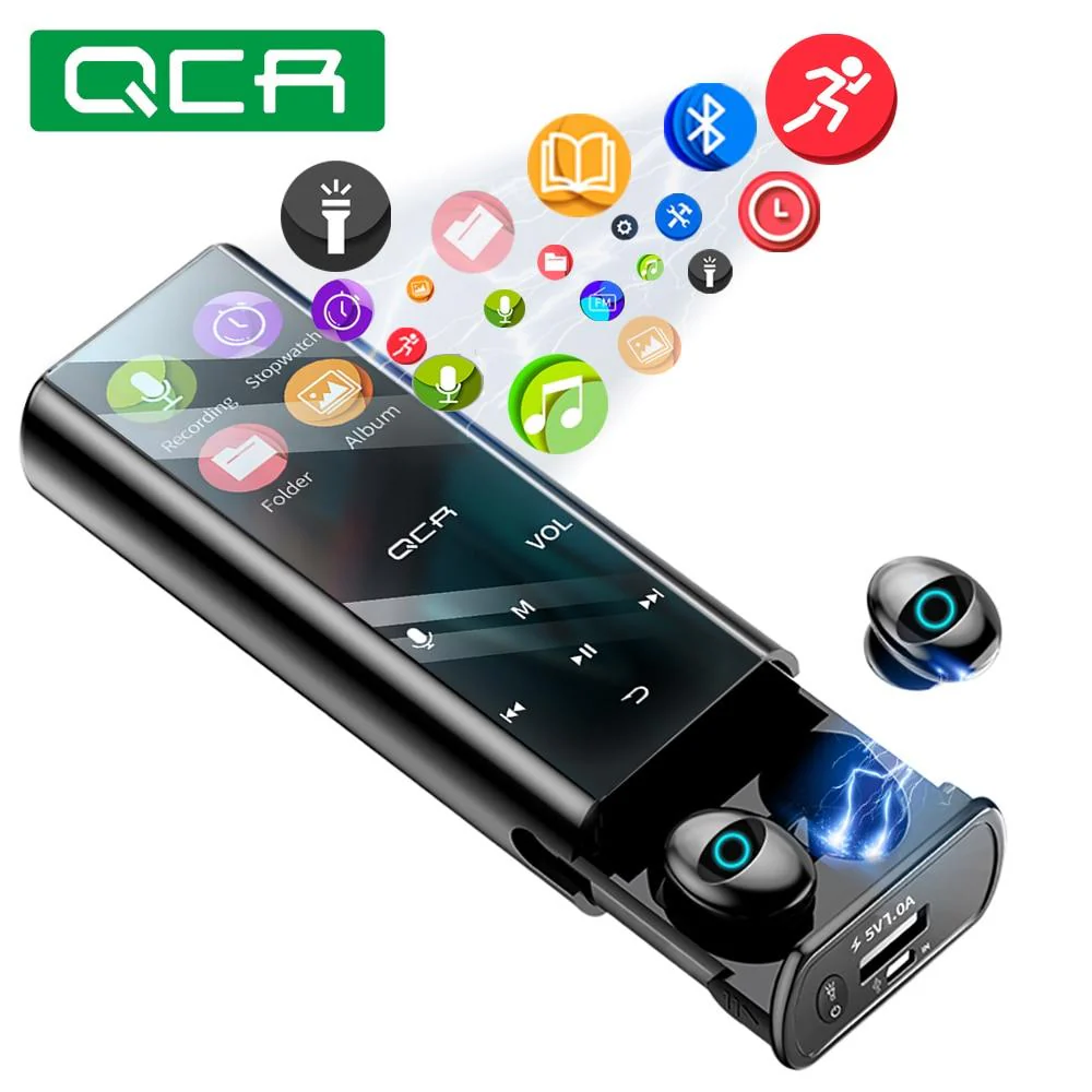 QCR™ Waterproof Wireless Headset with HD LCD Display MP3 Player & Power Bank - Image 2