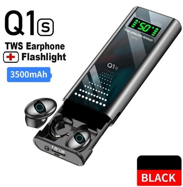 QCR™ Waterproof Wireless Headset with HD LCD Display MP3 Player & Power Bank - Image 3