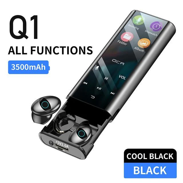 QCR™ Waterproof Wireless Headset with HD LCD Display MP3 Player & Power Bank - Image 4