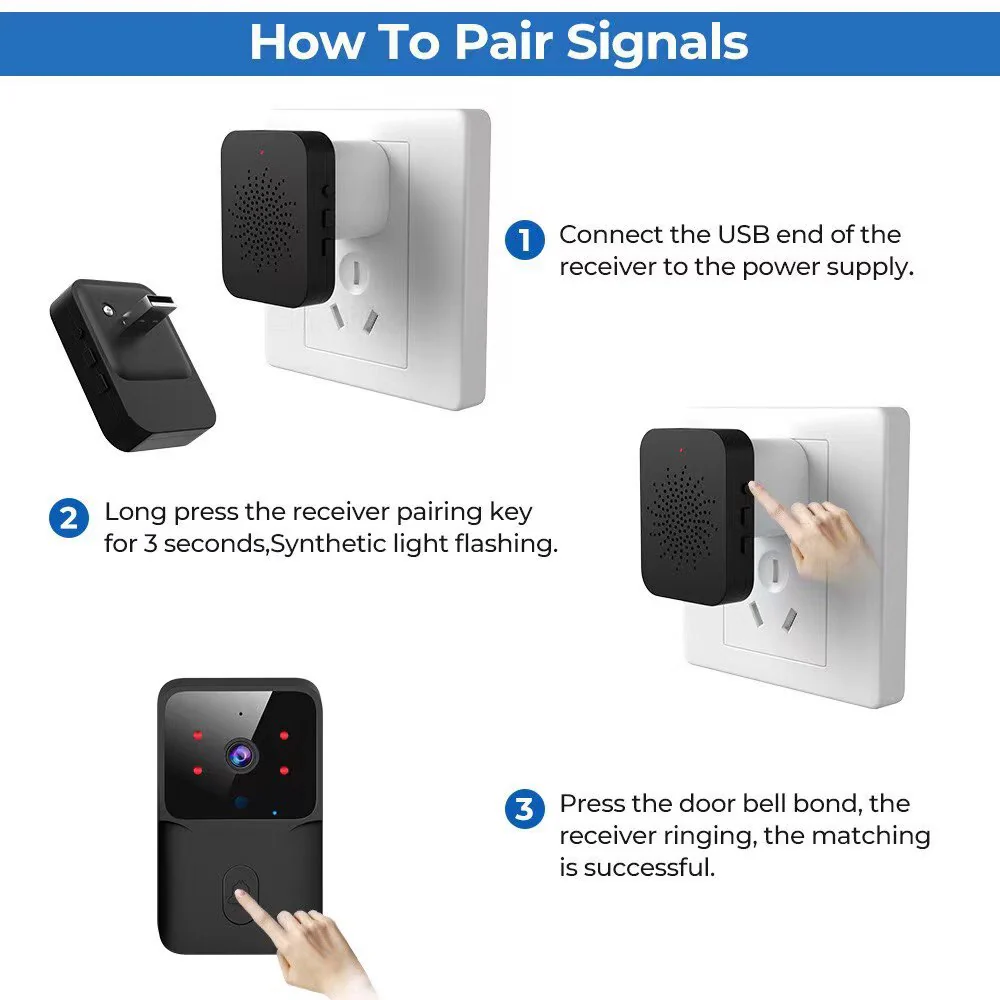 Smart WiFi Two-Way Intercom Night Vision & Motion Detection Video Wireless Doorbell - Image 15