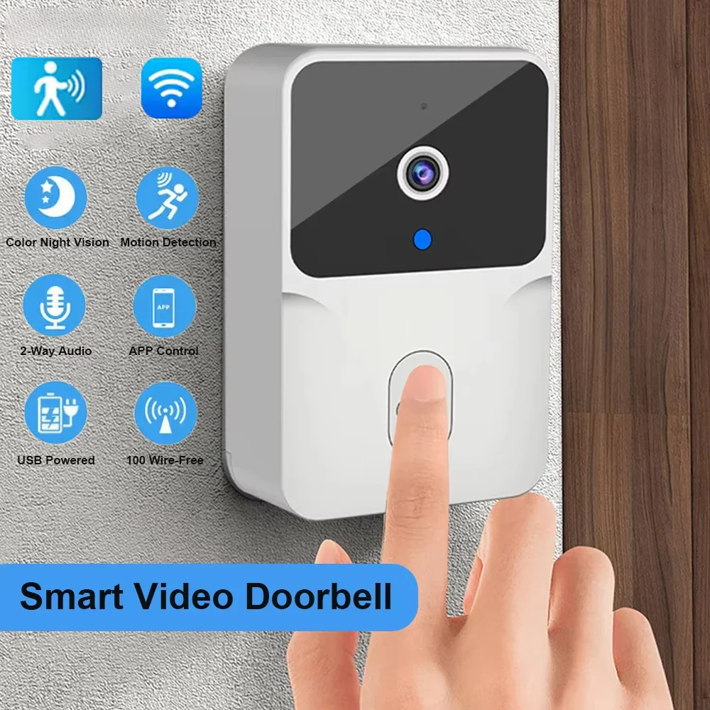 Smart WiFi Two-Way Intercom Night Vision & Motion Detection Video Wireless Doorbell - Image 2
