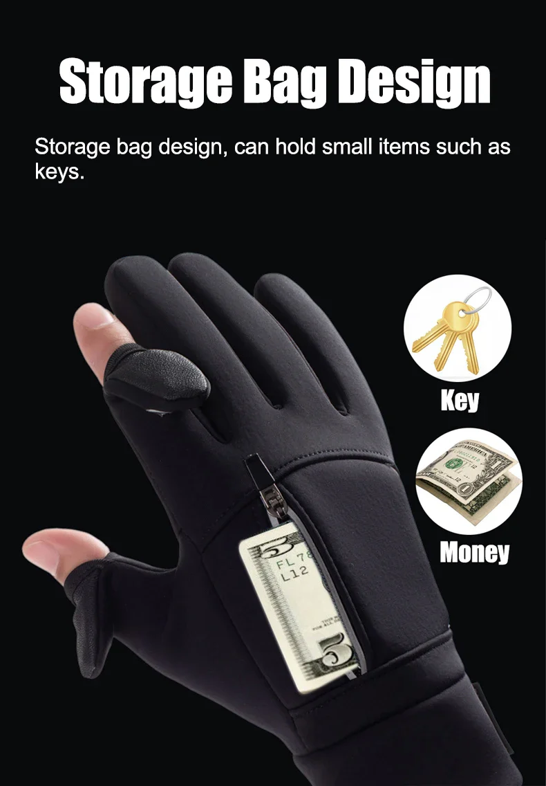WarmGrip Smart Touch & Flip-Finger All-Weather Pocket Gloves - Image 13