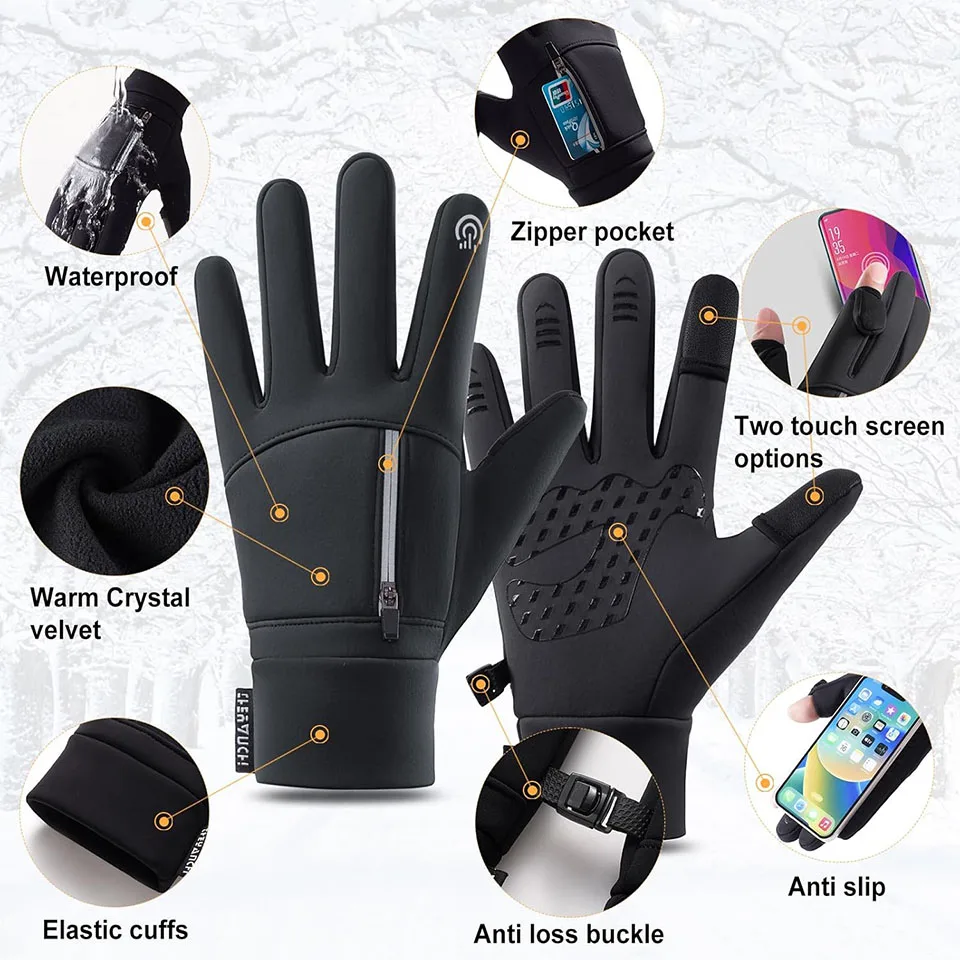 WarmGrip Smart Touch & Flip-Finger All-Weather Pocket Gloves - Image 17