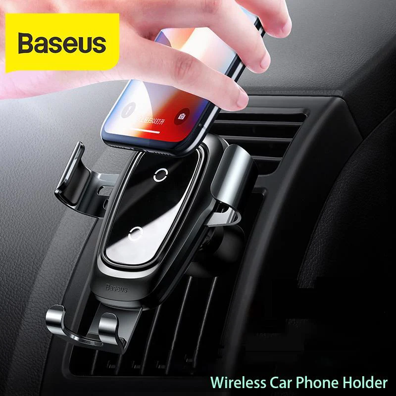 Baseus™ Gravity Auto-lock Car Mount With 10W Wireless QI Charger - Image 2
