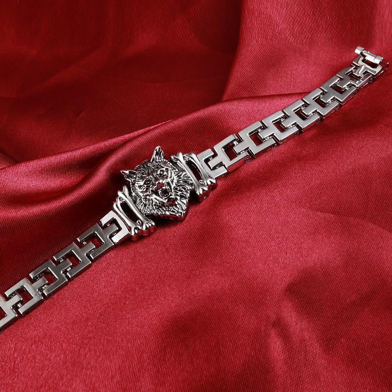 WOLF- Stainless Steel Charm bracelet - Image 2