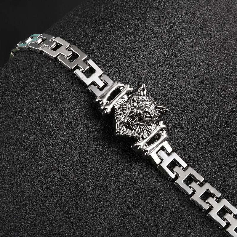 WOLF- Stainless Steel Charm bracelet - Image 5