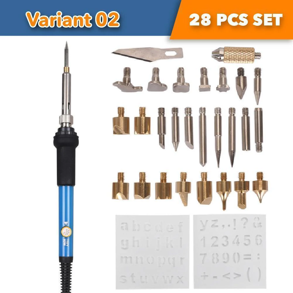 28 pcs Wood Burning Pyrography Kit - Image 5