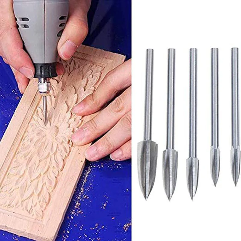 Wood Carving & Engraving HSS Drill Bit Set (5pc) - Image 2