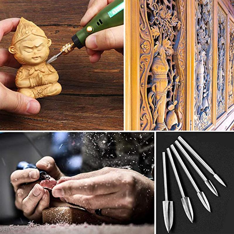 Wood Carving & Engraving HSS Drill Bit Set (5pc) - Image 3