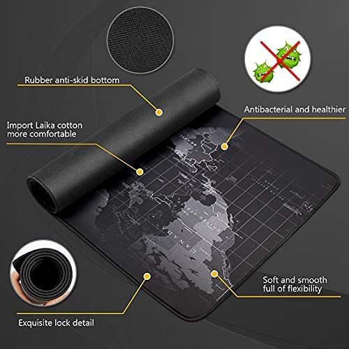 World Map Superior Desk Protection Super Large Mouse Pad - Image 14
