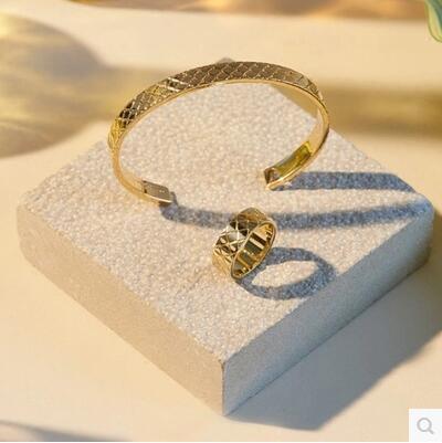ZEN- Ring  & Bracelet  Set Vintage Titanium Steel - Image 5