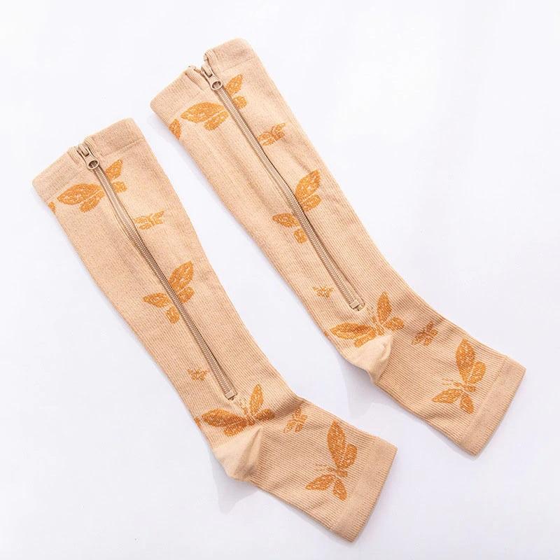 Open-Toe Pain Relief Zip-Up Compression Socks - Image 13