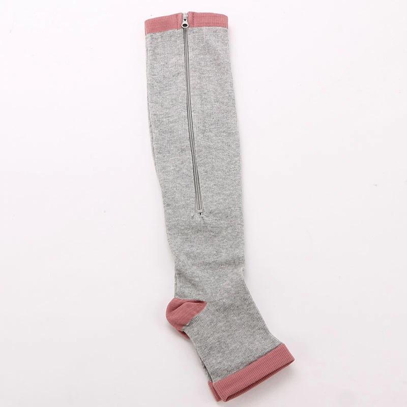 Open-Toe Pain Relief Zip-Up Compression Socks - Image 14