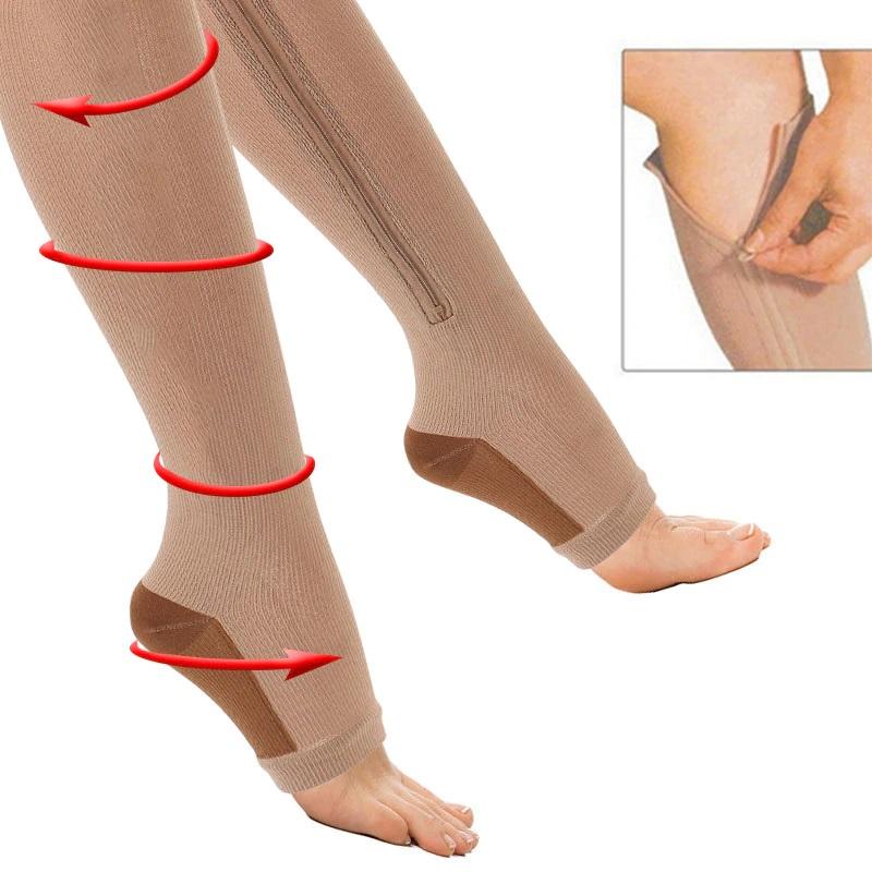 Open-Toe Pain Relief Zip-Up Compression Socks - Image 16