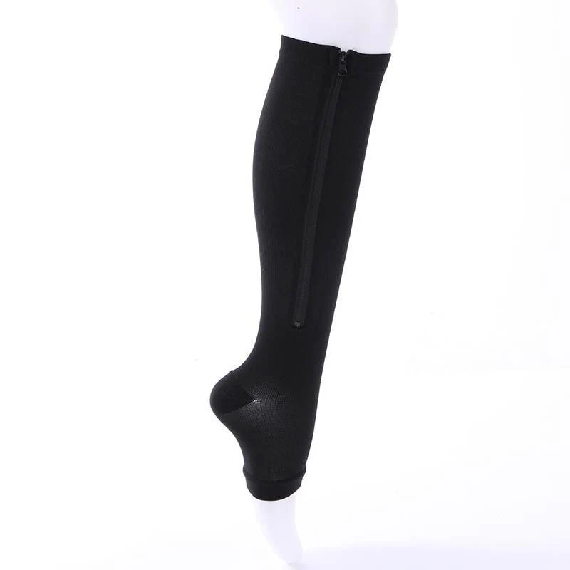 Open-Toe Pain Relief Zip-Up Compression Socks - Image 6