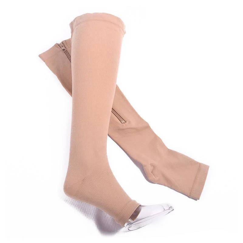 Open-Toe Pain Relief Zip-Up Compression Socks - Image 8