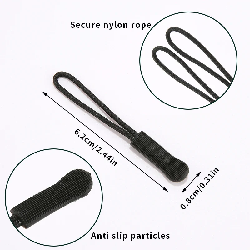 Jackets & Bags Universal Fit Zipper Replacements / Pull Cord Extenders (20-Pack) - Image 4